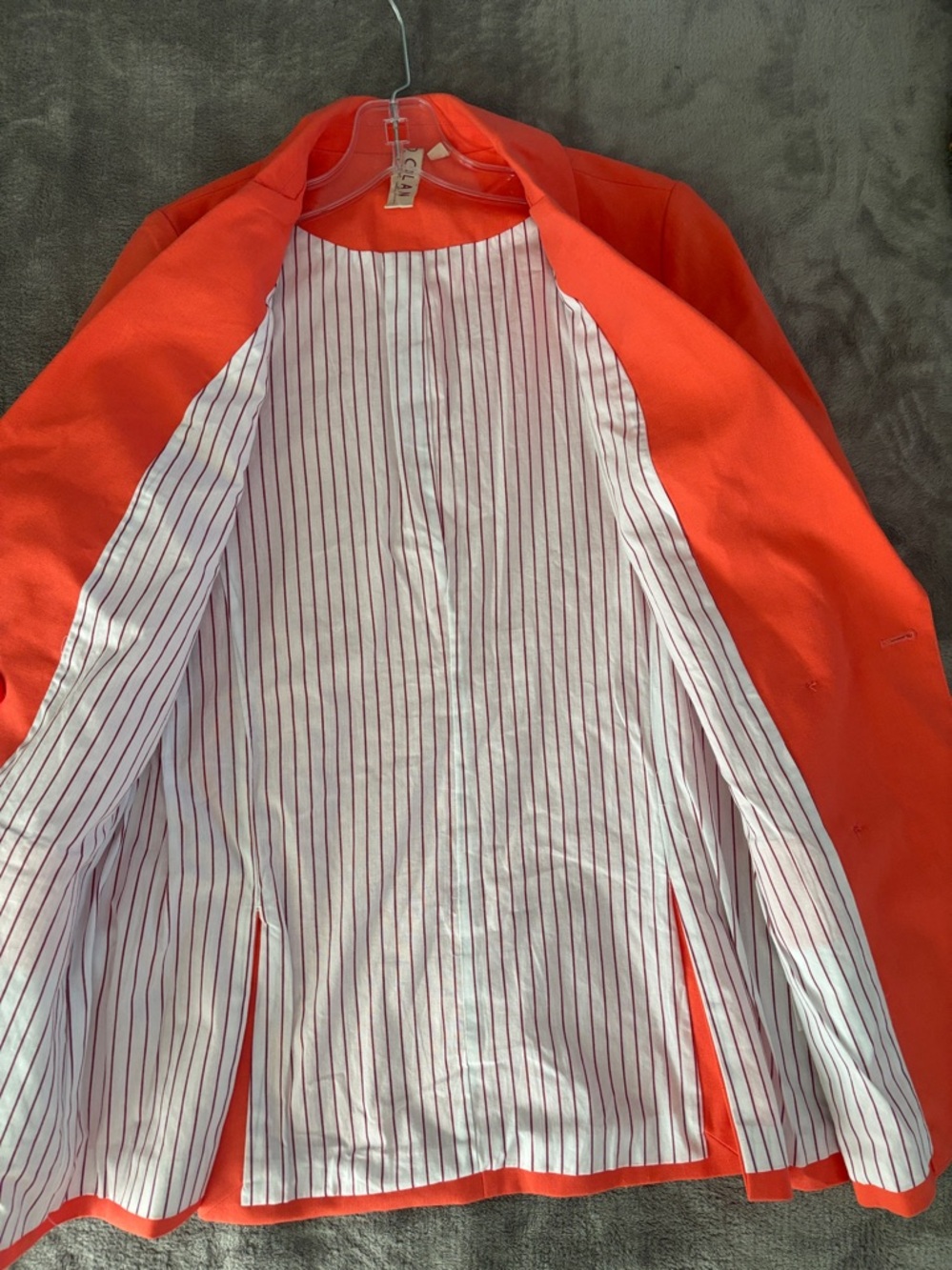 ANTHROPOLOGIE DOLAN LINEN BOYFRIEND DOUBLE BREASTED BLAZER  COAT CORAL Sz M NWOT - Picture 6 of 15